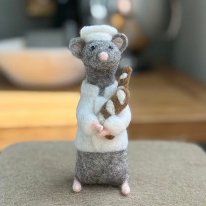 Boulanger Mouse - Needle Felted Wool Mouse