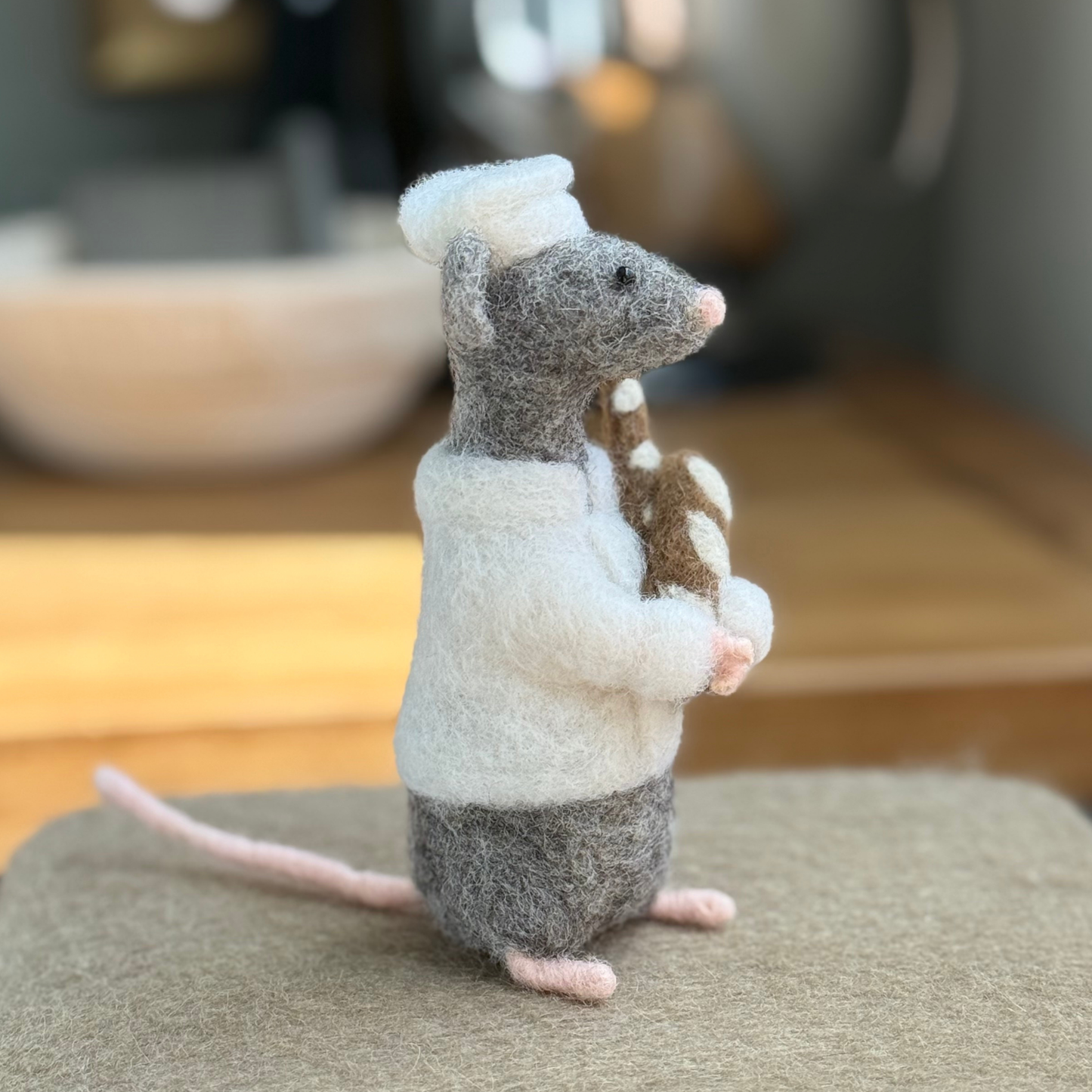 Boulanger Mouse - Needle Felted Wool Mouse