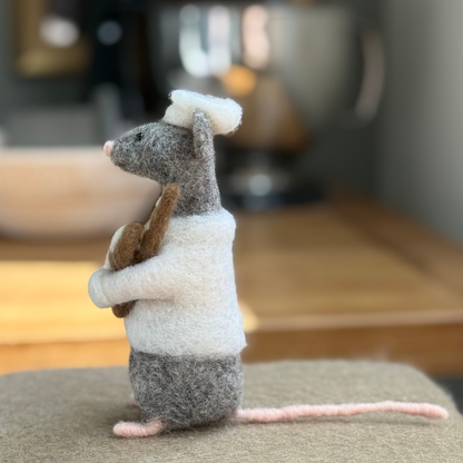 Boulanger Mouse - Needle Felted Wool Mouse