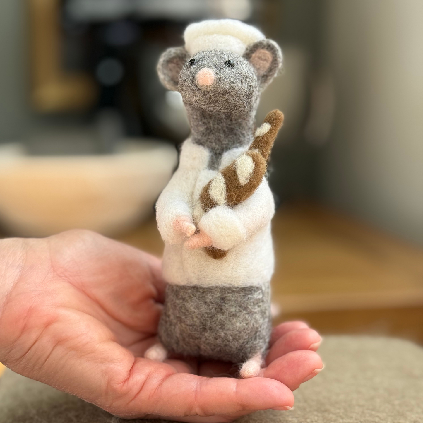 Boulanger Mouse - Needle Felted Wool Mouse